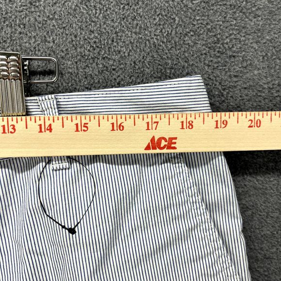 M&S‎ shorts womens 18 blue white stripe Chino cotton blend - Picture 5 of 15